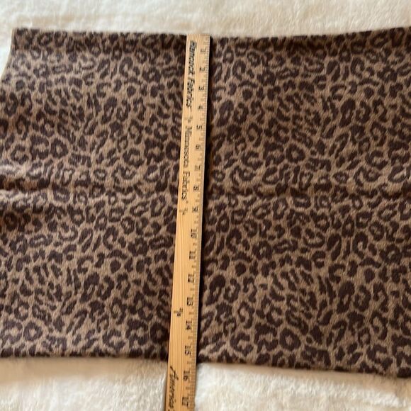 Portolano Wool Angora Blend Snood Scarf Brown Animal Print - Picture 13 of 14